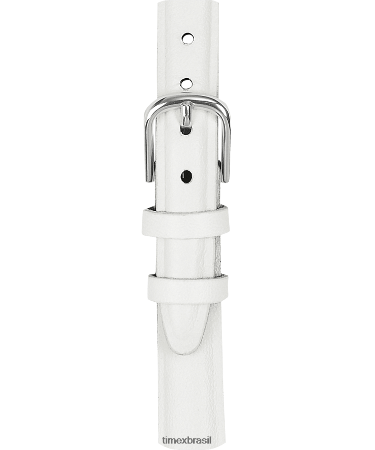 correias | Timex unissex Pulseira de couro de 12 mm XFN60X434 branco