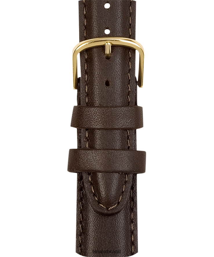 correias | Timex unissex Pulseira de couro de 18 mm XFN60X430 marrom