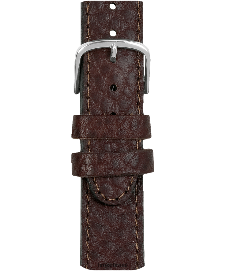 correias | Timex unissex Pulseira de couro de 18 mm XFN60X440 marrom/texturizado