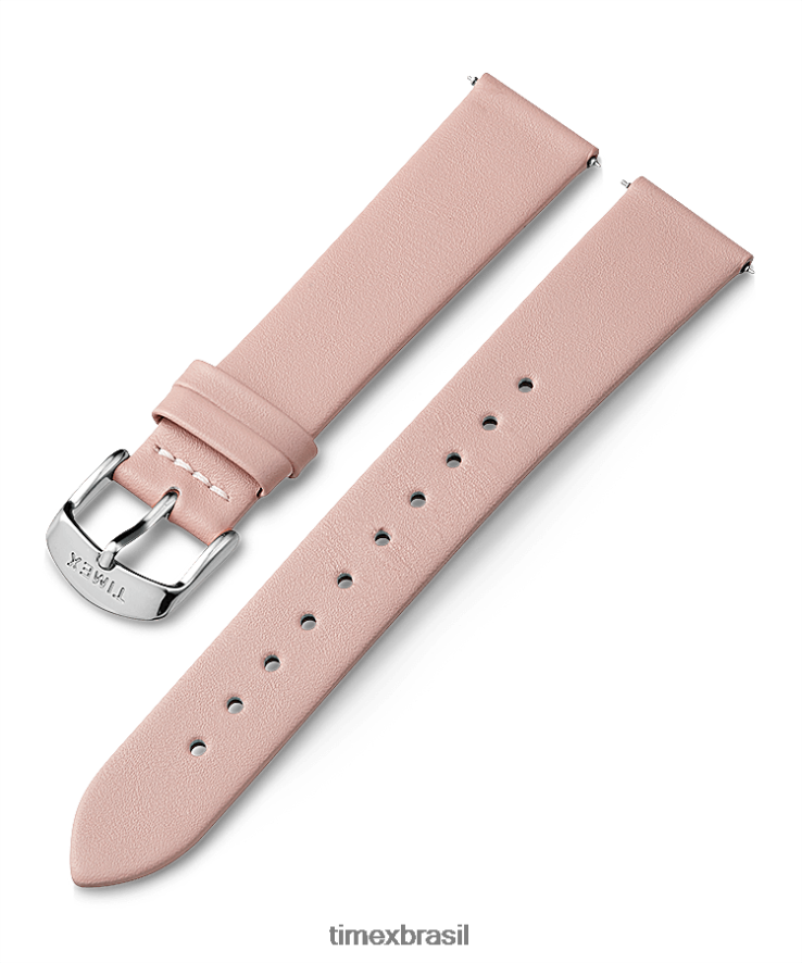 correias | Timex unissex Pulseira de couro de 18 mm XFN60X448 rosa