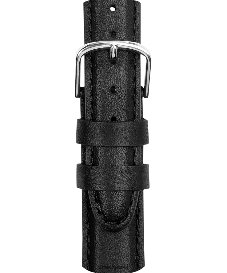 correias | Timex unissex Pulseira de couro de 18 mm XFN60X464 preto