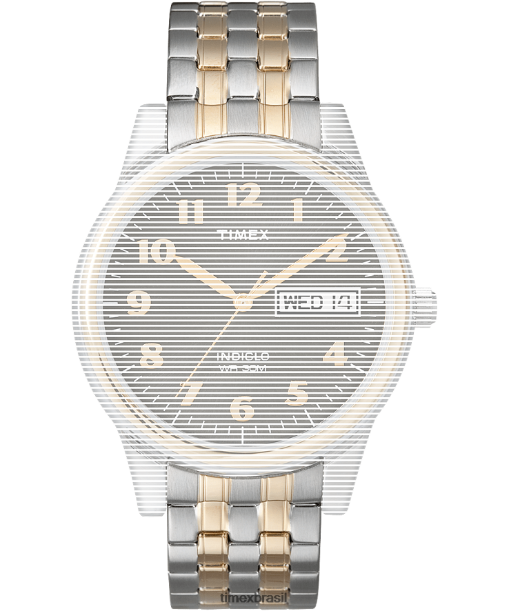 correias | Timex unissex pulseira de reposição para charles street XFN60X670 dois tons