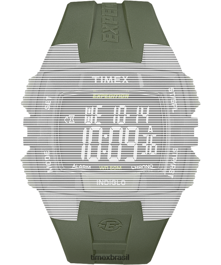 correias | Timex unissex pulseira de reposição para cronógrafo/alarme/temporizador de expedição XFN60X714 verde