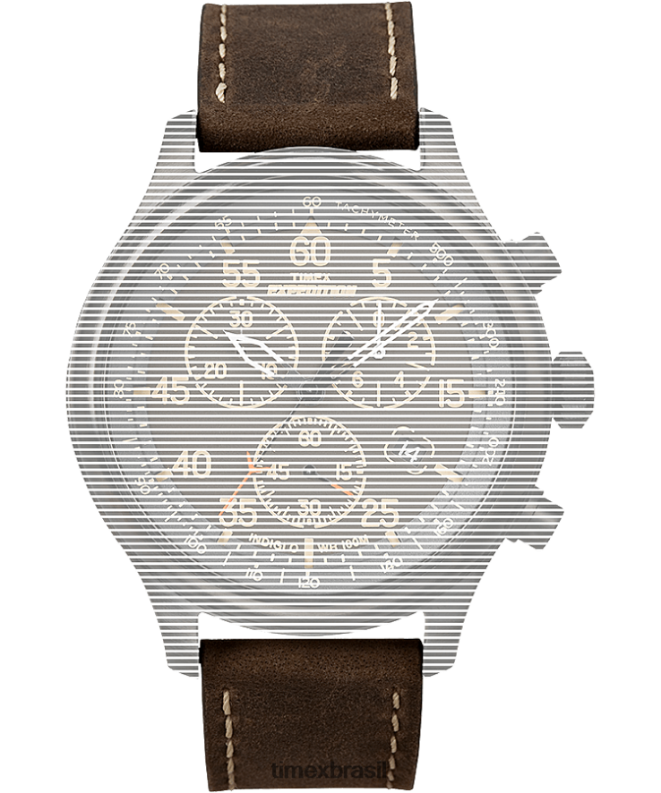 correias | Timex unissex pulseira de reposição para cronógrafo de campo de expedição XFN60X571 marrom