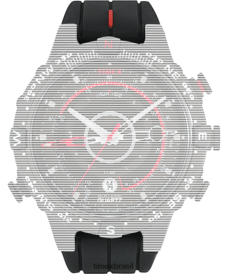 correias | Timex unissex pulseira de reposição para cronógrafo flyback de quartzo inteligente XFN60X652 preto