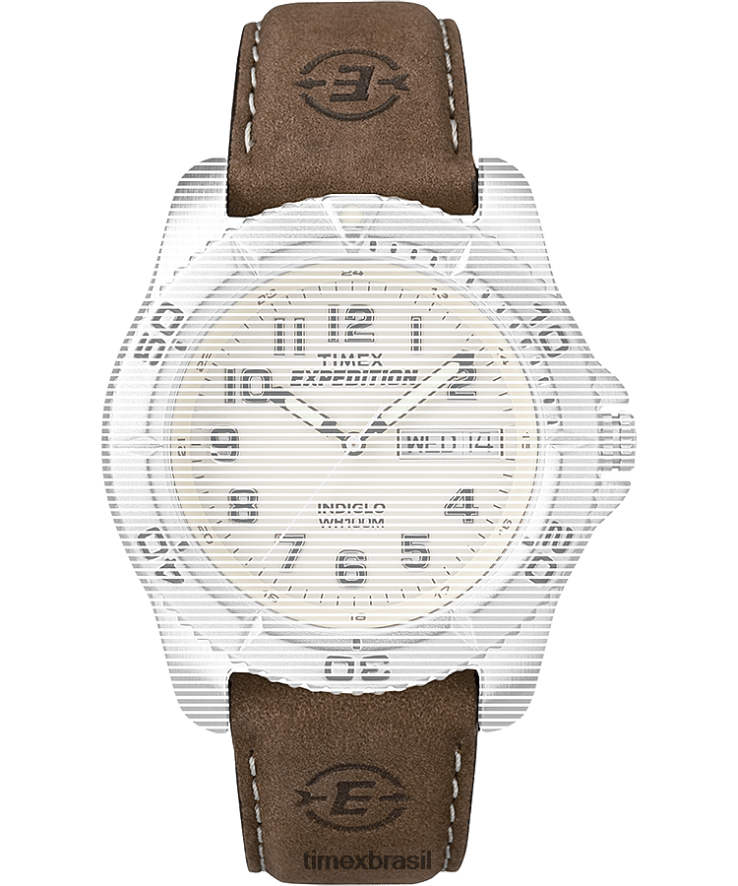 correias | Timex unissex pulseira de reposição para expedição tradicional XFN60X659 marrom