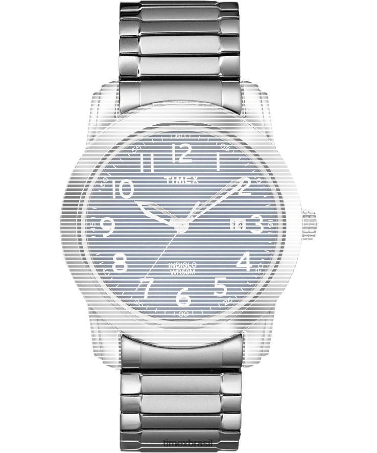 correias | Timex unissex pulseira de reposição para highland street XFN60X569 tom prata