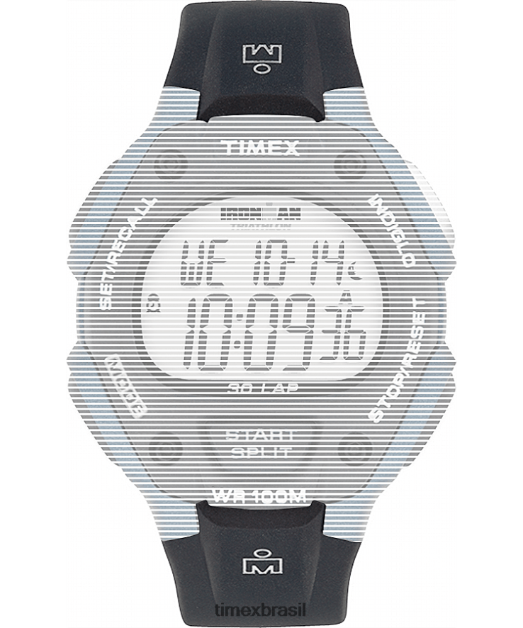 correias | Timex unissex pulseira de resina de 16 mm de substituição para ironman classic 30 em tamanho real XFN60X684 preto