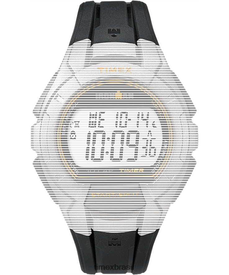 correias | Timex unissex pulseira de resina de 18 mm de reposição para ironman Essential 10 em tamanho real XFN60X545 preto