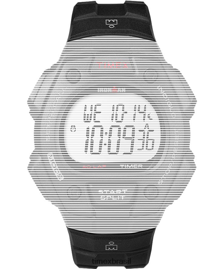 correias | Timex unissex pulseira de resina de 18 mm de substituição para ironman classic 30 em tamanho real XFN60X662 preto