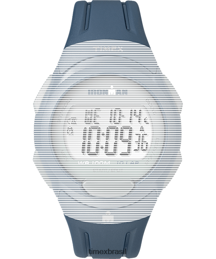 correias | Timex unissex pulseira de resina fosca de 16 mm de substituição para Ironman Essential 10 em tamanho real XFN60X559 azul