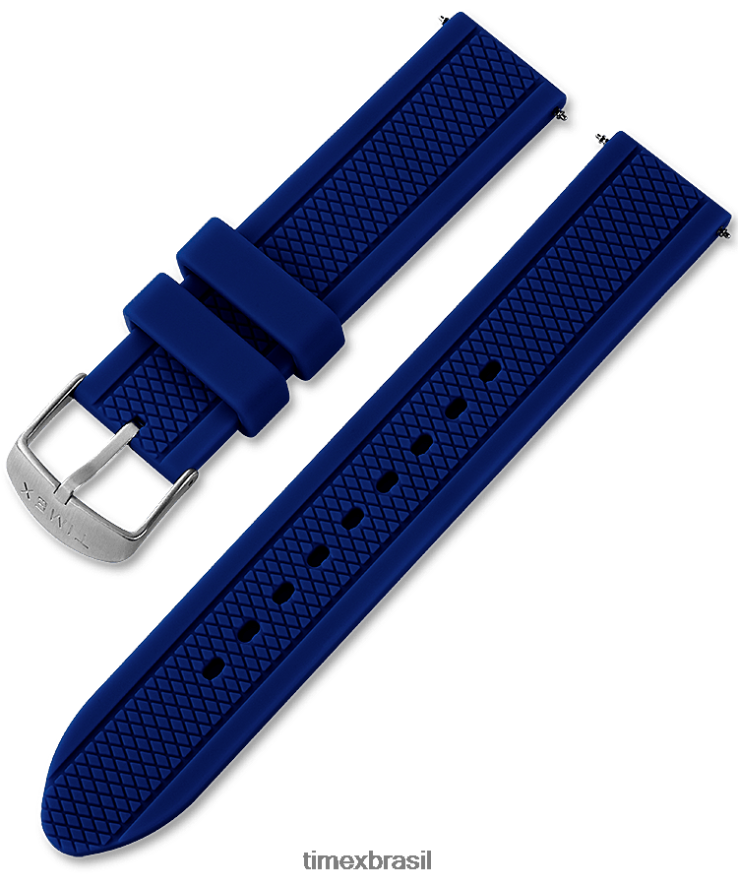 correias | Timex unissex pulseira de silicone de 20 mm de reposição para tributo gamer XFN60X567 azul-marinho