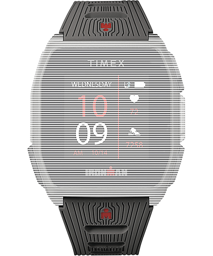 correias | Timex unissex pulseira de silicone de 24 mm de substituição para gps ironman r300 XFN60X641 cinza escuro