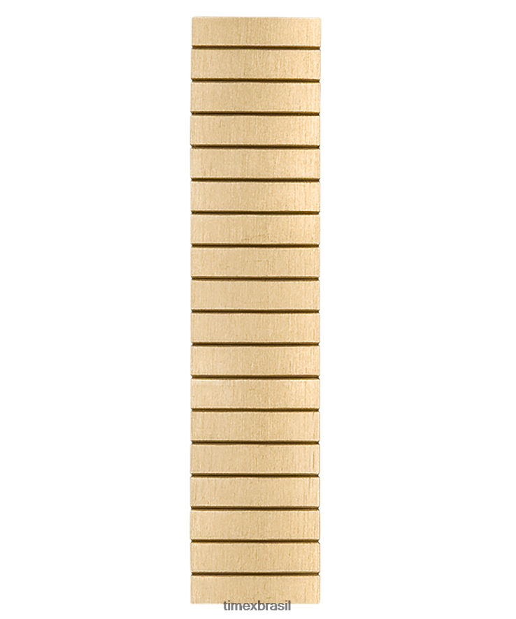correias | Timex unissex Banda de expansão de aço inoxidável de 18mm XFN60X497 tom de ouro