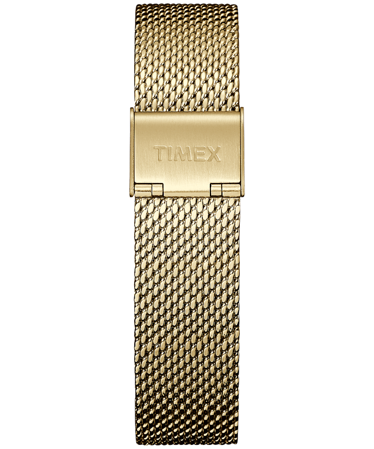 correias | Timex unissex Faixa de malha de 18 mm XFN60X495 tom de ouro