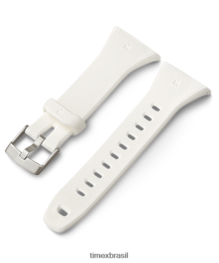 correias | Timex unissex Pulseira de silicone de liberação rápida de 21 mm XFN60X682 branco