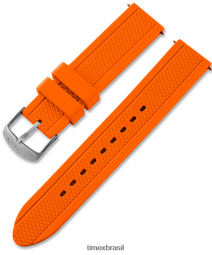 correias | Timex unissex pulseira de silicone de 20 mm de reposição para tributo gamer XFN60X562 laranja