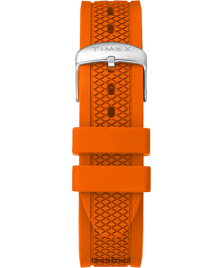 correias | Timex unissex pulseira de silicone de 20 mm de reposição para tributo gamer XFN60X562 laranja