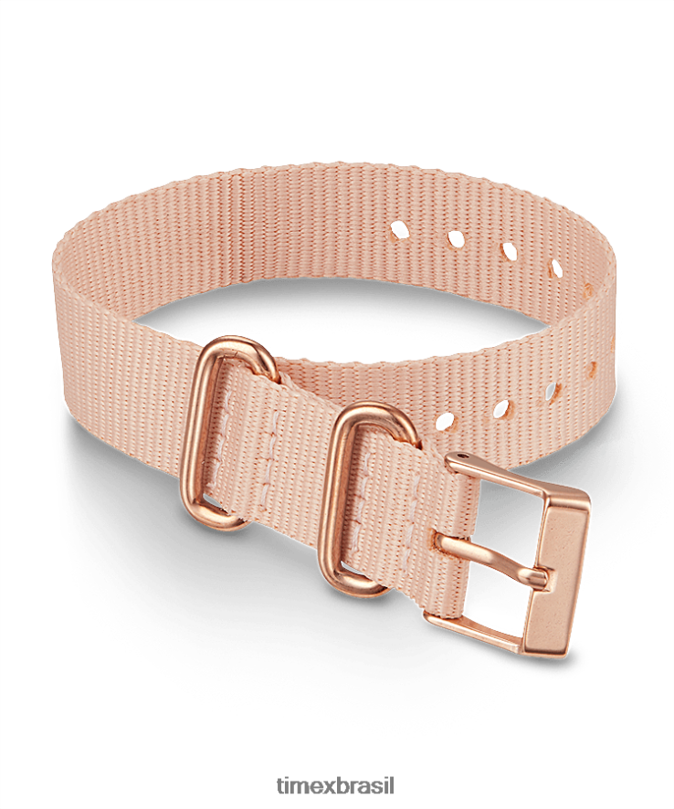 correias | Timex unissex Alça deslizante de camada única em tecido de 16 mm XFN60X506 rosa