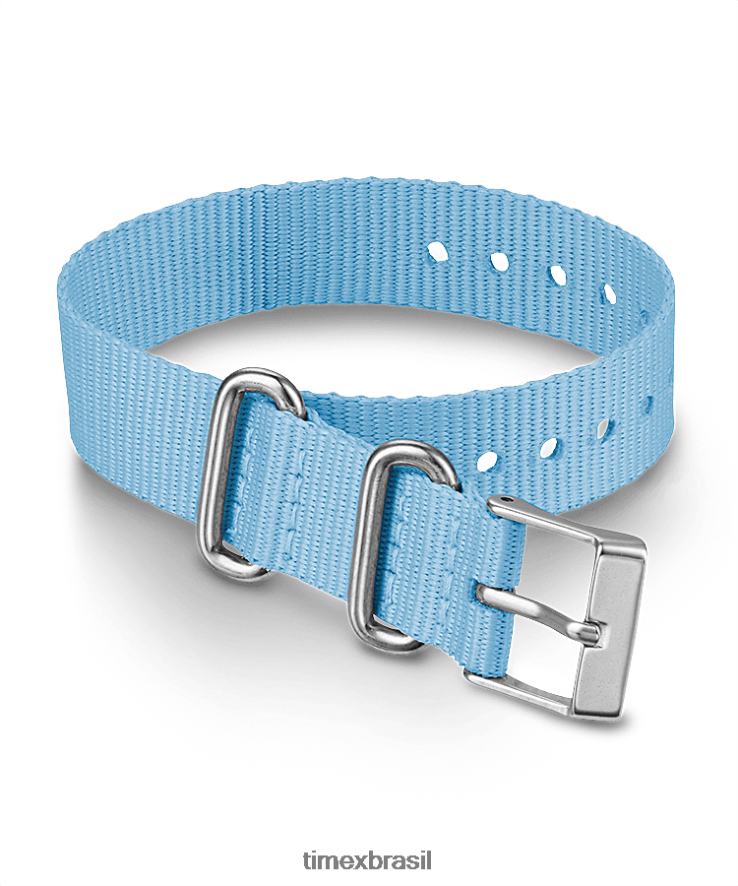 correias | Timex unissex Alça deslizante de camada única em tecido de 16 mm XFN60X507 azul