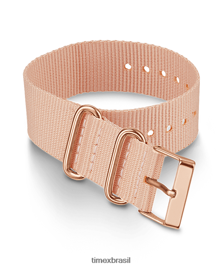 correias | Timex unissex Correia de tecido de 20 mm de camada única XFN60X523 rosa