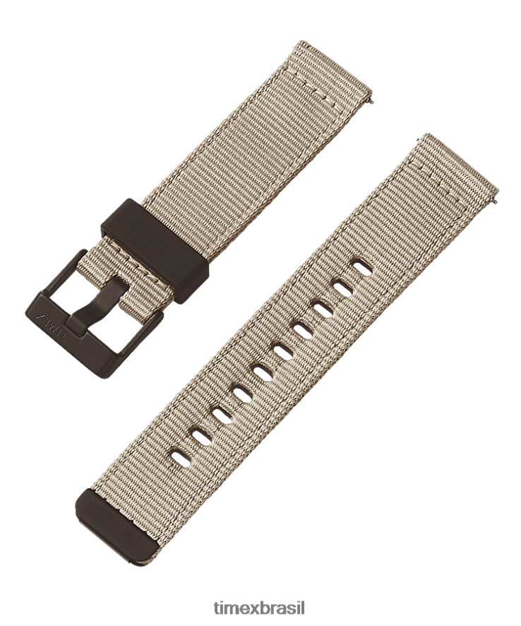 correias | Timex unissex Pulseira de tecido de liberação rápida de 22 mm XFN60X519 bronzeado