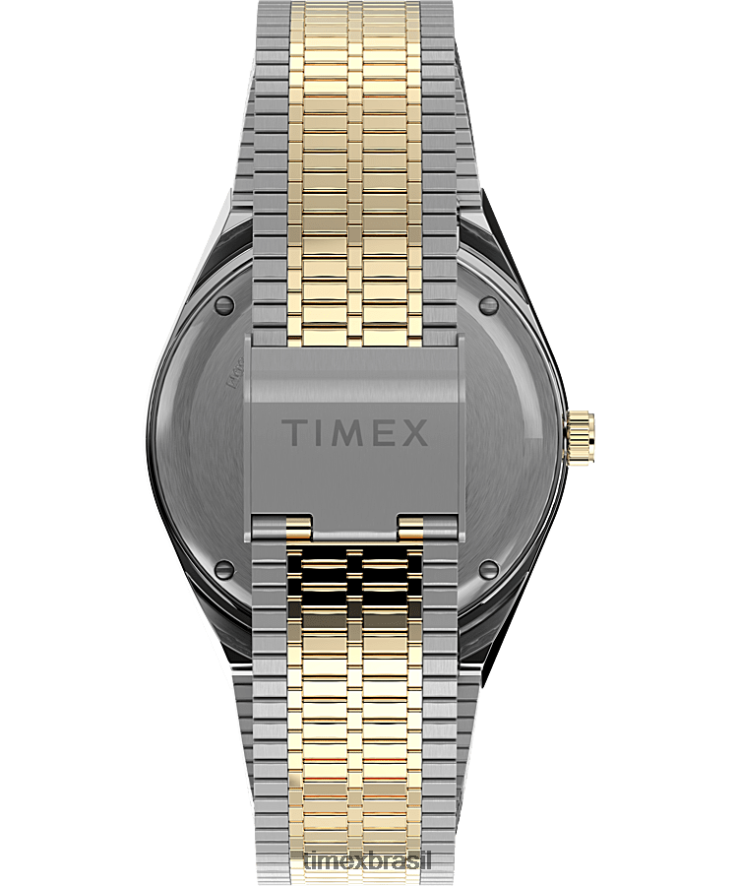 relógios | Q Timex homens reeditar relógio com pulseira de aço inoxidável de 38 mm XFN60X306 em aço inoxidável/em dois tons/preto