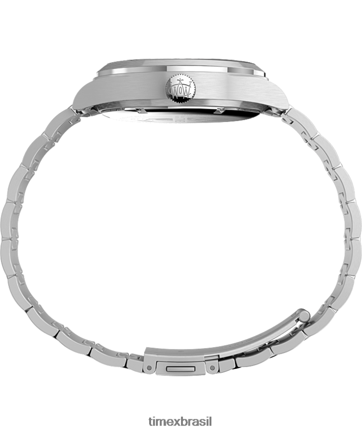 relógios | Timex homens Waterbury tradicional dia/data 39 mm com pulseira de aço inoxidável XFN60X276 aço inoxidável/tom prateado
