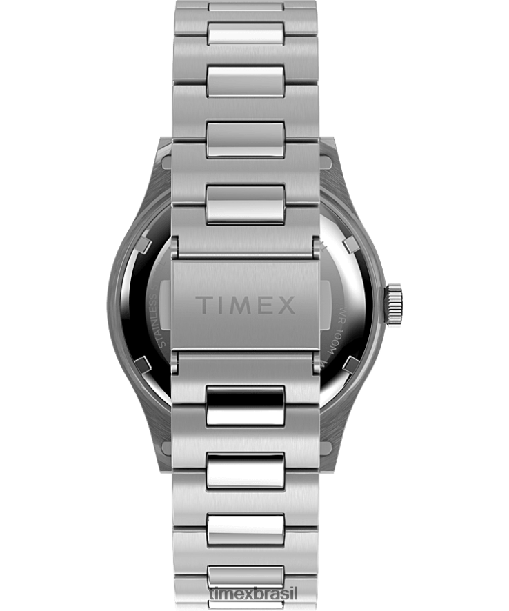 relógios | Timex homens Waterbury tradicional dia/data 39 mm com pulseira de aço inoxidável XFN60X276 aço inoxidável/tom prateado