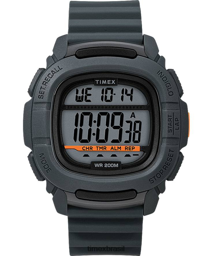 relógios | Timex homens comando relógio com pulseira de silicone de 47 mm XFN60X288 cinza