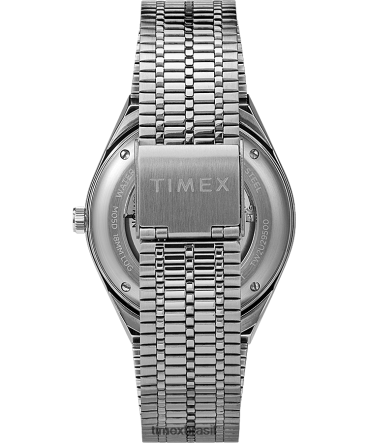 relógios | Timex homens relógio automático com pulseira de aço inoxidável m79 de 40 mm XFN60X44 aço inoxidável/preto