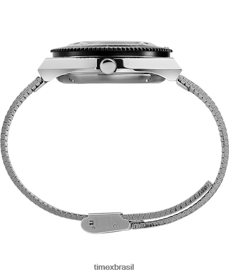 relógios | Timex homens relógio automático com pulseira de aço inoxidável m79 de 40 mm XFN60X48 aço inoxidável/preto/azul