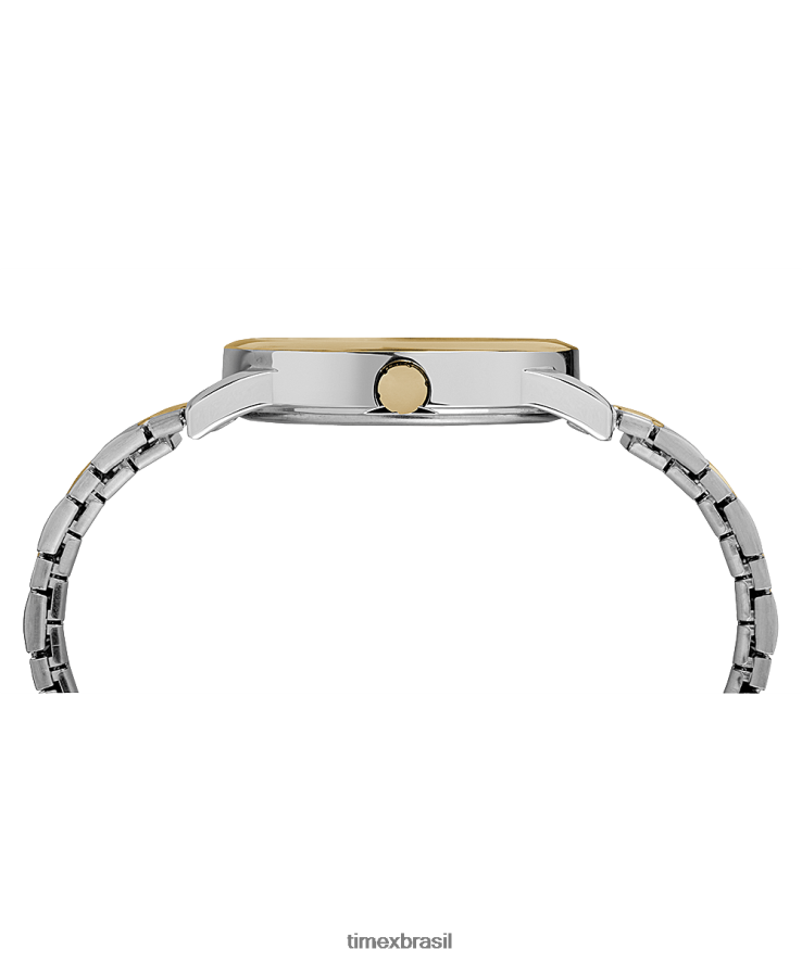 relógios | Timex homens data de leitura fácil relógio com banda de expansão de 38 mm XFN60X146 cromado/dois tons/azul
