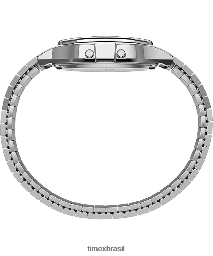 relógios | Timex homens relógio com banda de expansão de aço inoxidável t80 34 mm XFN60X166 tom prata