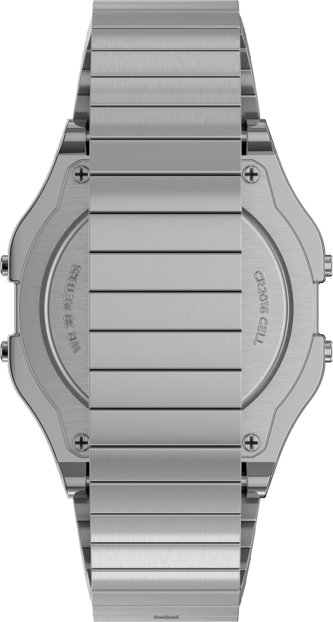 relógios | Timex homens relógio com banda de expansão de aço inoxidável t80 34 mm XFN60X166 tom prata