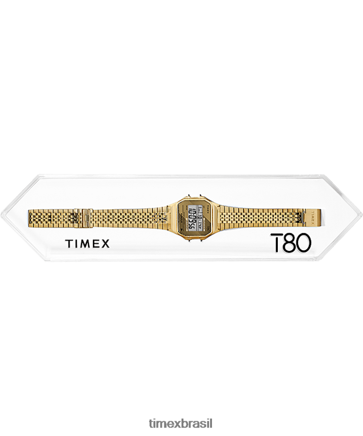 relógios | Timex homens relógio com banda de expansão de aço inoxidável t80 34 mm XFN60X166 tom prata