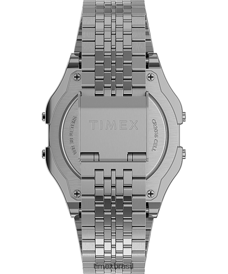 relógios | Timex homens relógio com pulseira de aço inoxidável t80 34 mm XFN60X139 tom prata