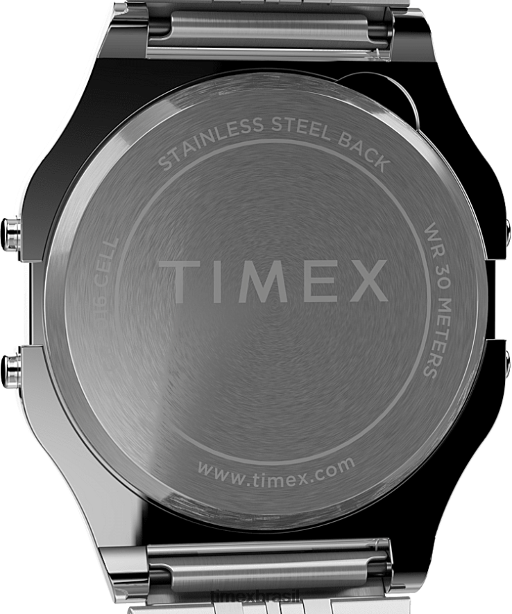 relógios | Timex homens relógio com pulseira de aço inoxidável t80 34 mm XFN60X143 aço inoxidável