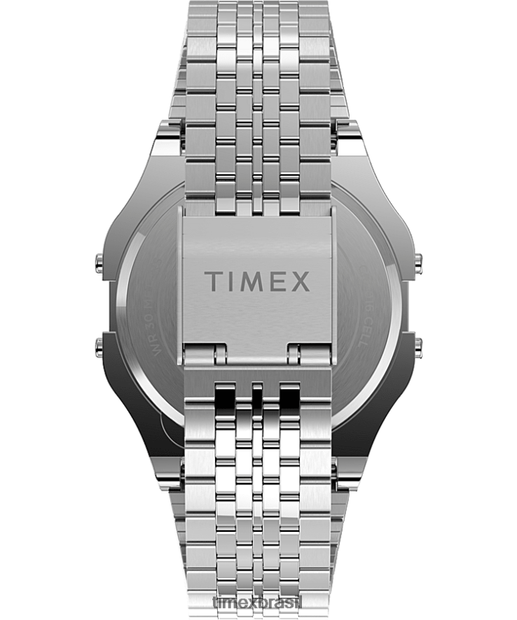 relógios | Timex homens relógio com pulseira de aço inoxidável t80 34 mm XFN60X156 verde/em aço inoxidável