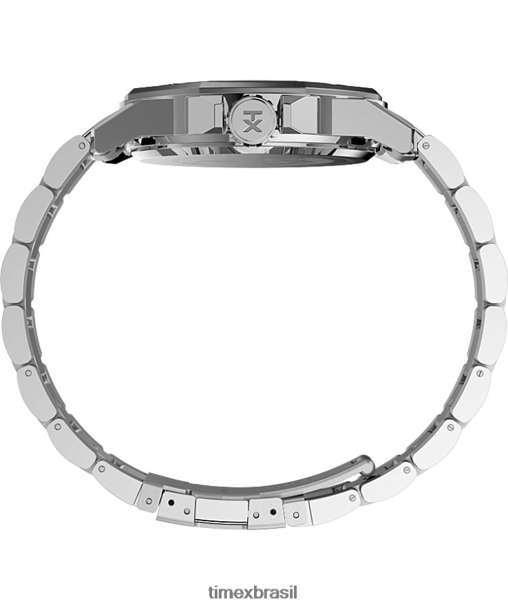 relógios | Timex homens relógio essex avenue 44 mm com pulseira de aço inoxidável XFN60X165 tom prateado/aço inoxidável/preto