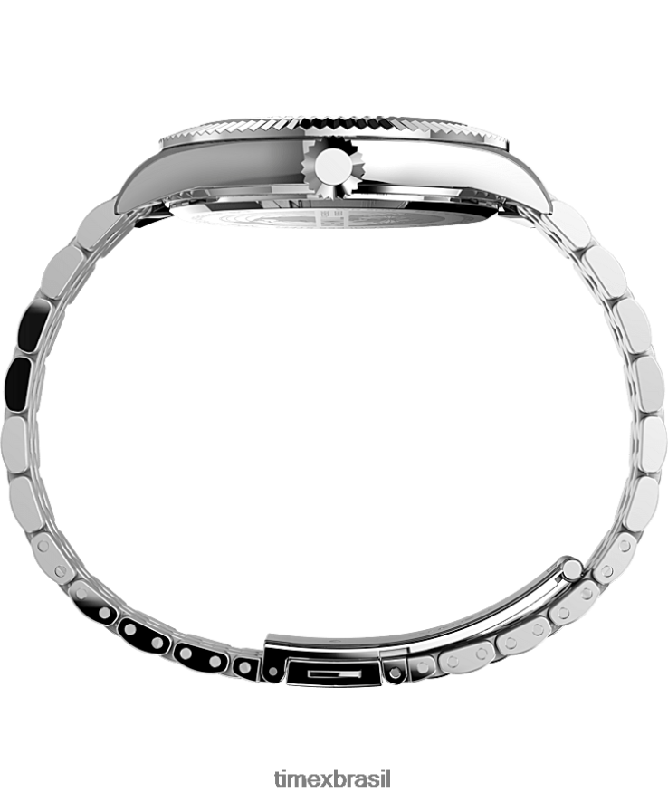 relógios | Timex homens relógio legado com pulseira de aço inoxidável de 41 mm XFN60X158 aço inoxidável/laranja