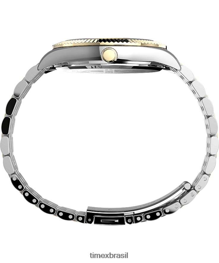 relógios | Timex homens relógio legado com pulseira de aço inoxidável de 41 mm XFN60X161 dois tons/azul/dourado