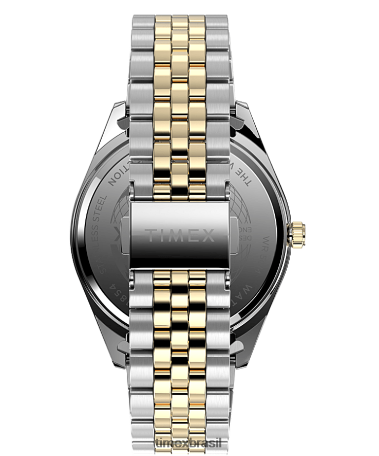 relógios | Timex homens relógio legado com pulseira de aço inoxidável de 41 mm XFN60X161 dois tons/azul/dourado