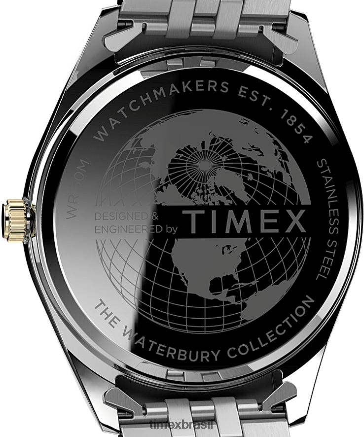 relógios | Timex homens relógio legado com pulseira de aço inoxidável de 41 mm XFN60X161 dois tons/azul/dourado