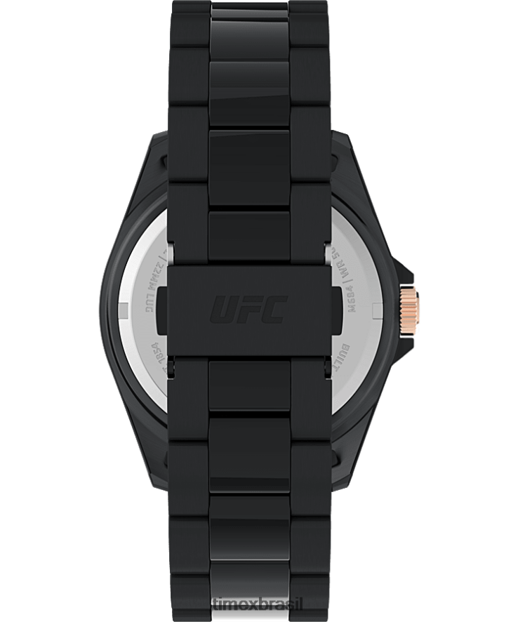 relógios | Timex homens ufc estreia relógio com pulseira de aço inoxidável de 42 mm XFN60X170 preto