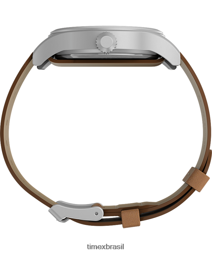 relógios | Timex homens Relógio Expedição North Sierra com pulseira de couro de 40 mm XFN60X194 aço inoxidável/bronzeado/creme