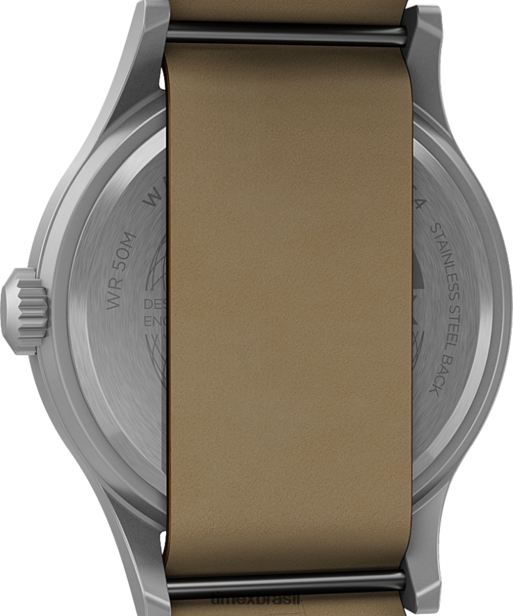 relógios | Timex homens Relógio Expedição North Sierra com pulseira de couro de 40 mm XFN60X194 aço inoxidável/bronzeado/creme