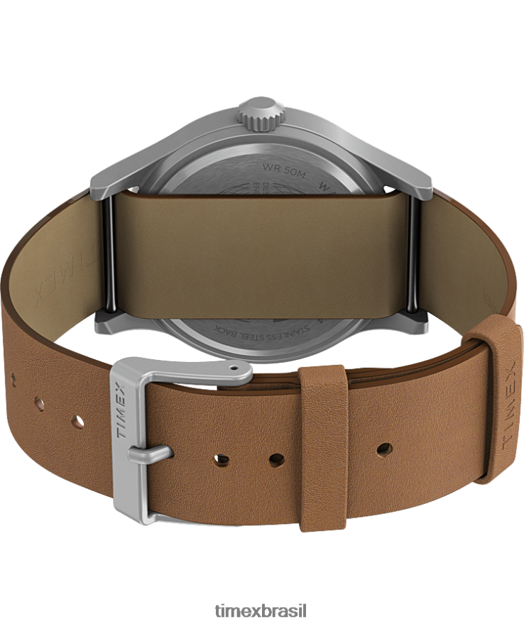 relógios | Timex homens Relógio Expedição North Sierra com pulseira de couro de 40 mm XFN60X194 aço inoxidável/bronzeado/creme