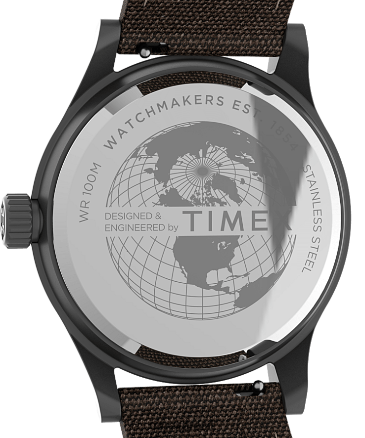 relógios | Timex homens Relógio Expedição North Sierra com pulseira de tecido de 40 mm XFN60X239 aço inoxidável/marrom