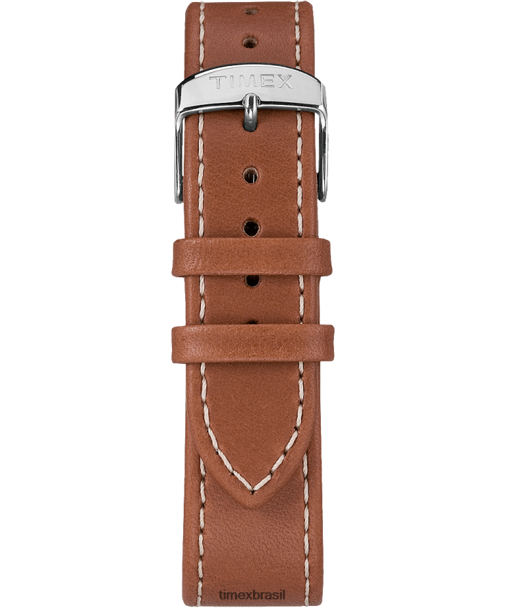 relógios | Timex homens relógio clássico com pulseira de couro waterbury 40 mm XFN60X221 aço inoxidável/bronzeado/creme